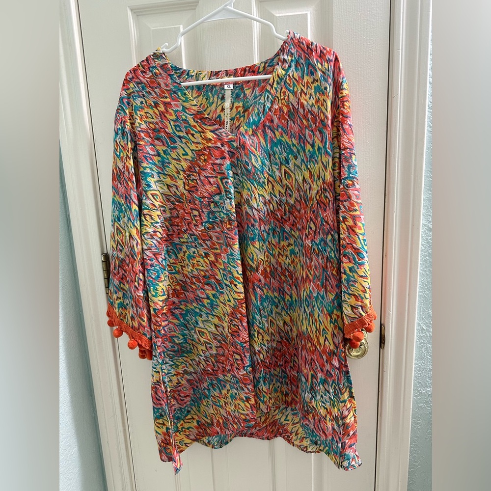 Uncle Frank Multicolor Zigzag Blouse - image 1